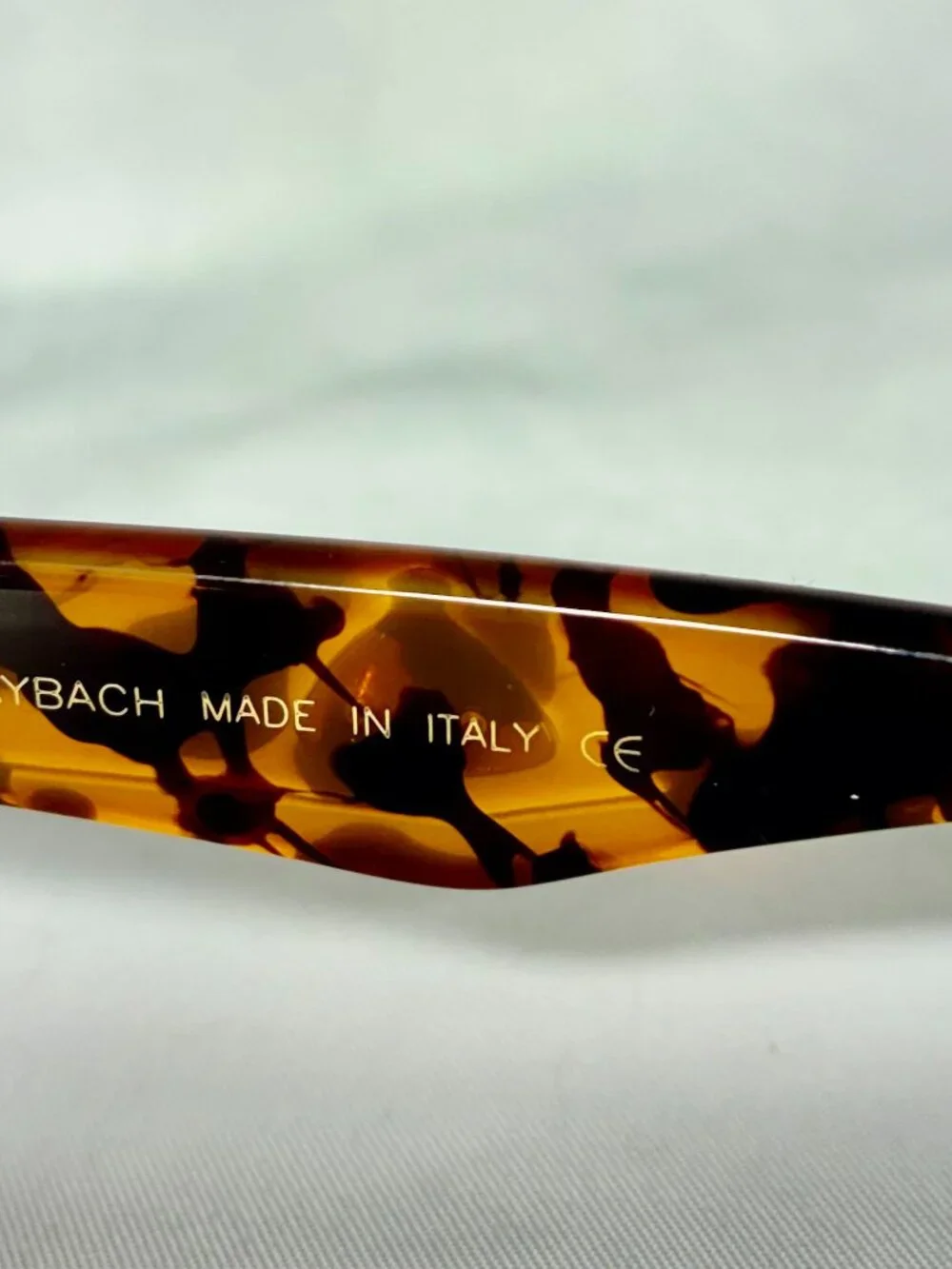 Maybach Gold Aviator Sunglasses Tortoiseshell Temples Made in Italy